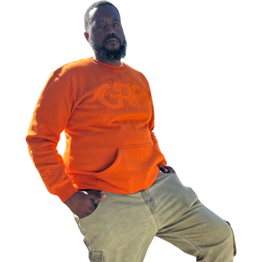 GR8 CREWNECK SWEATSHIRT - ORANGE TIGER
