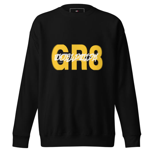 GR8 KNOW YOUR WORTH CREWNECK SWEATSHIRT - ‘YELLOW OCHRE’