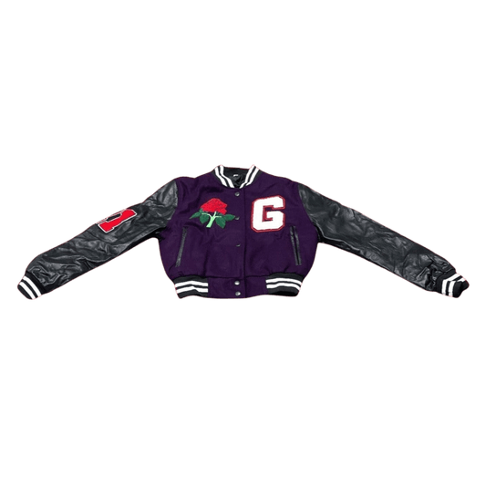 GR8 CROP TOP YOUTH VARSITY JACKET - | GR8 Clothing Line